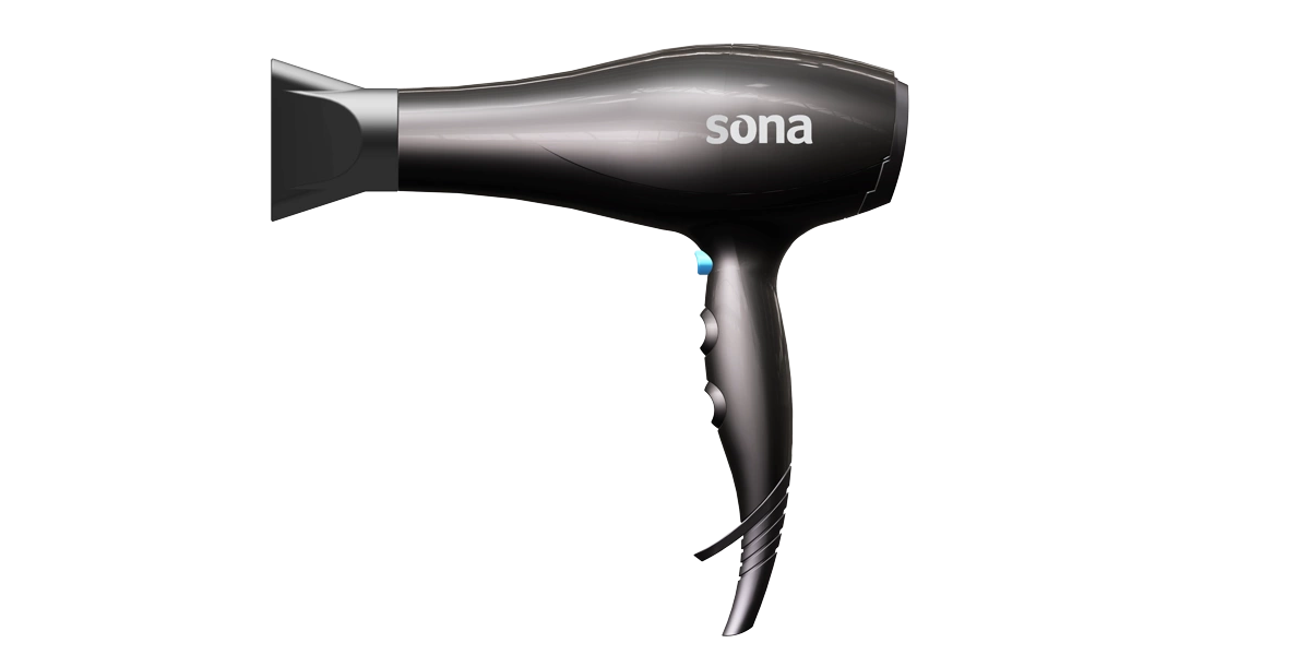Sona Hair Dryer 2200W with 2 Speeds 3 Heat Settings and Ionic Technology