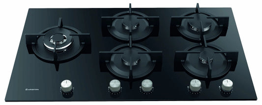 Ariston AGS 92S/BK Built-In Gas Hob with 5 Burners