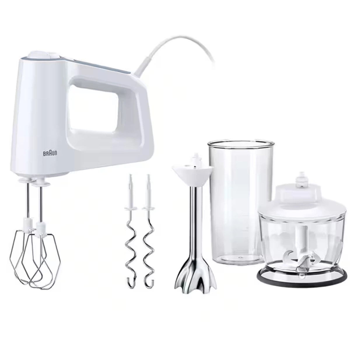 Braun Hand Mixer 500 W 5 speeds and Turbo With Set of Accessories White
