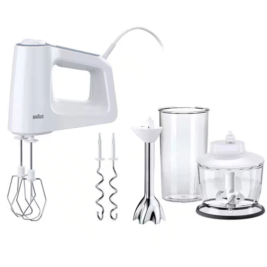 Braun Hand Mixer 500 W 5 speeds and Turbo With Set of Accessories White