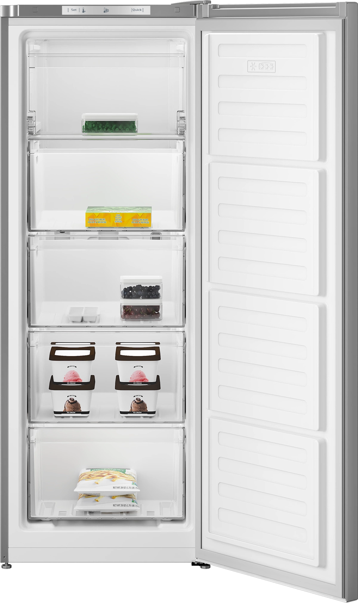 Beko Freezer 168 L 5 Drawers No Frost Silver A+