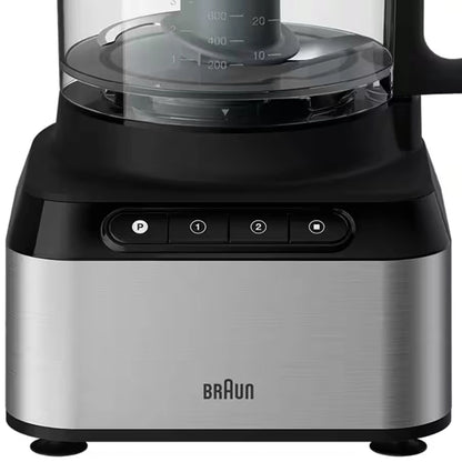 Braun Food Processor 800 W 2 speed settings with Pulse 2.1 L Bowl Capacity and Accessories Black