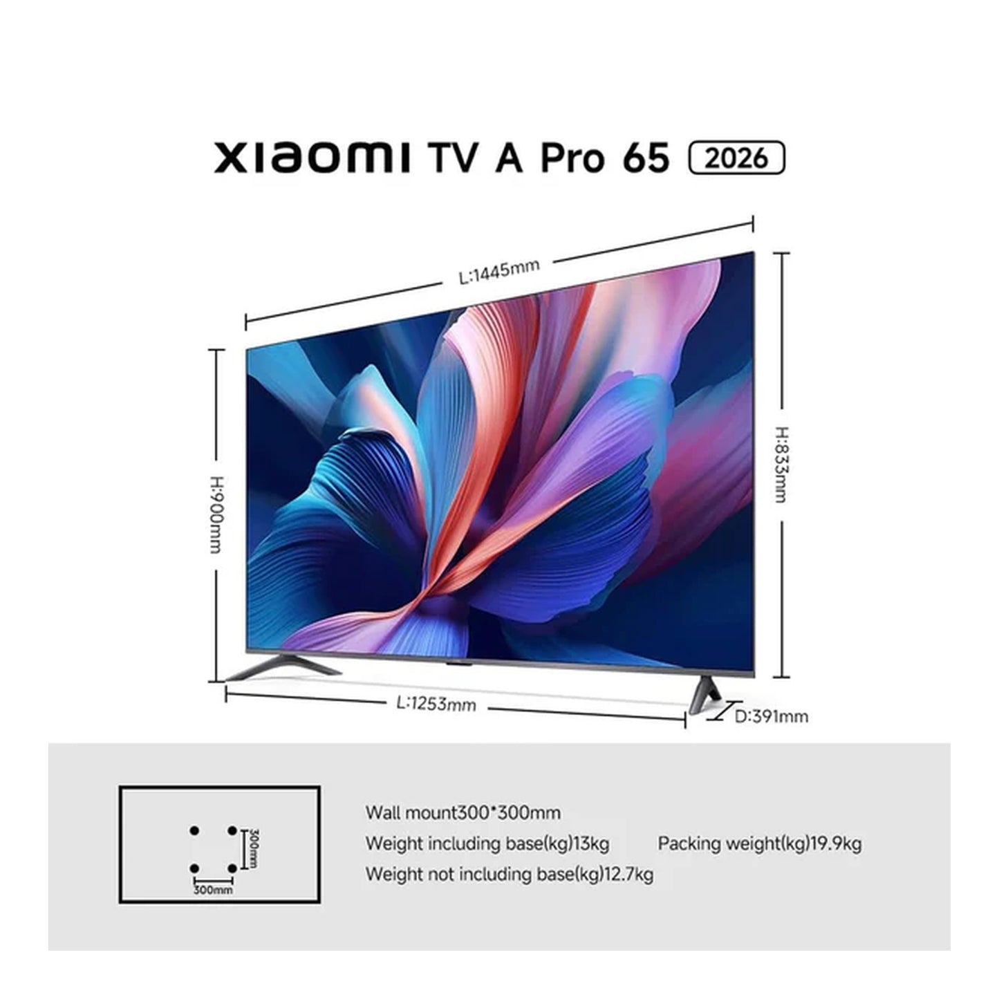 Xiaomi TV A Pro 65" 2026 | Google TV | 4K QLED Display | Dolby Audio (ELA5844GL)