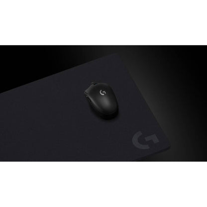 Logitech G640 Large Cloth Gaming Mouse Pad – 400×460mm, Moderate Surface Friction, Optimized for Logitech G Sensors, Rubber Base Stability, 3mm Thickness, Black