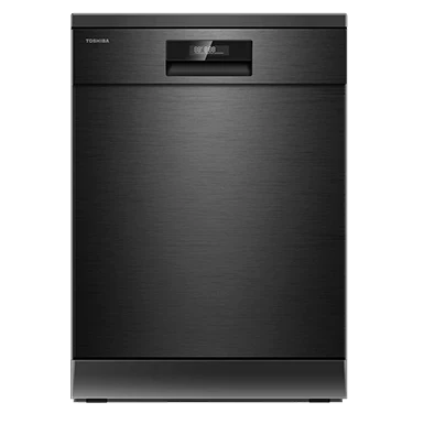 Toshiba Dish Washer - 15 Sets - 8 Programs - 3 sprays - black steal - (DW-15F(BS))