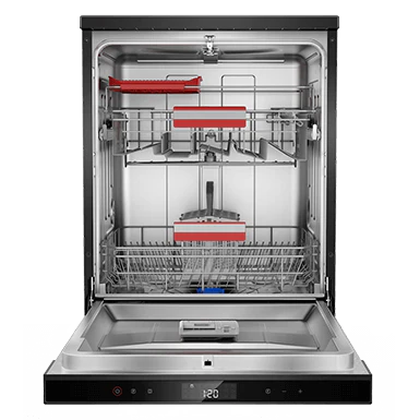 Toshiba Dish Washer - 15 Sets - 8 Programs - 3 sprays - black steal - (DW-15F(BS))