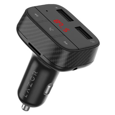 LAZOR Voyager 18W Dual Car Charger Wireless FM Transmitter CC31