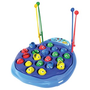 Ambassador Chad Valley Fishing Game Kids Toy Set, Spinning Fish Pool, 21 Colorful Fish