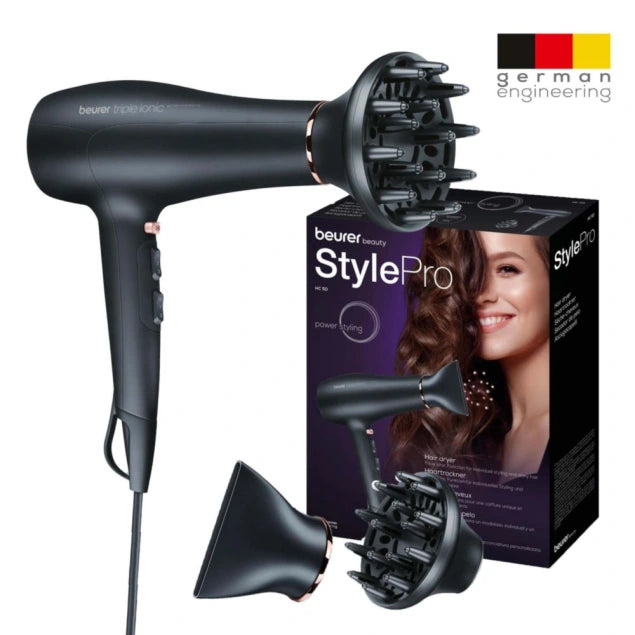 Beurer Hair Dryer – HC 50 Powerful and Versatile Hair Dryer with Ionic Technology