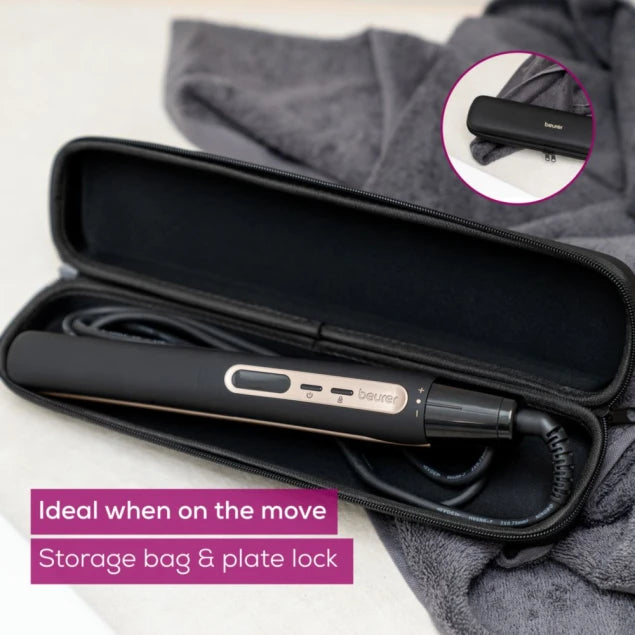 Beurer HS 100 Hair straightener ,Straighteners with ion function – ready to use in just 12 seconds | HS 100