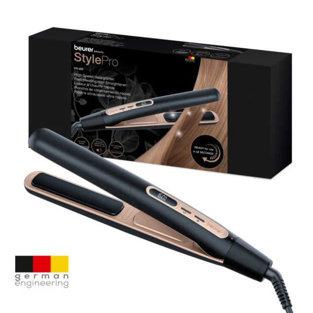 Beurer HS 100 Hair straightener ,Straighteners with ion function – ready to use in just 12 seconds | HS 100