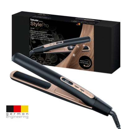 Beurer HS 100 Hair straightener ,Straighteners with ion function – ready to use in just 12 seconds | HS 100