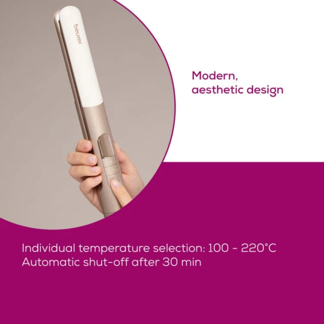 Beurer HS 70 ICONIC Pro Hair Straightener, 100-220°C, Professional Styling