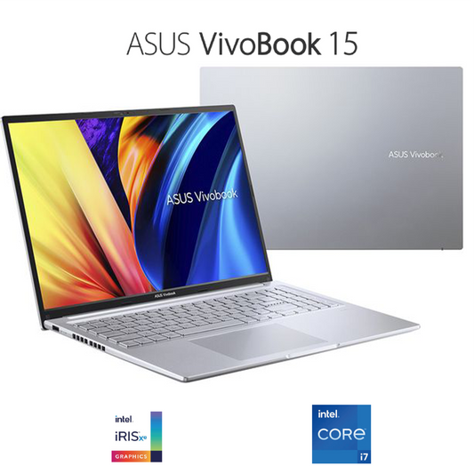 ASUS Vivobook 15 Laptop – Intel Core i7‑13620H (10C/16T, up to 4.9GHz), 16GB DDR4, 512GB PCIe SSD, 15.6" FHD IPS Anti‑Glare, Wi‑Fi 6E, MIL‑STD 810H, Cool Silver