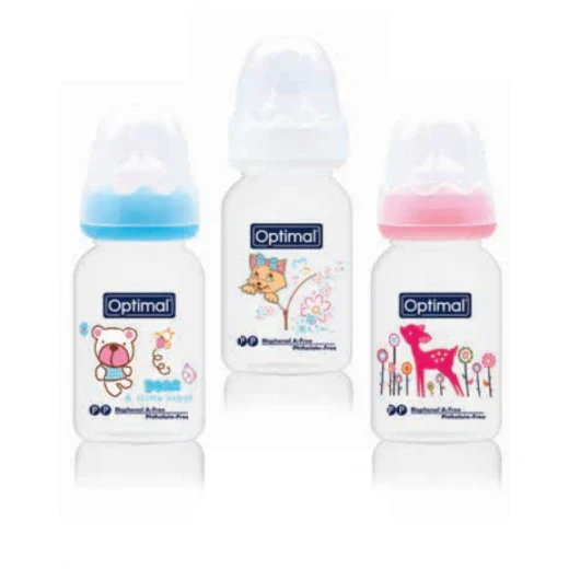 Optimal Slim Waist Feeding Bottle 140 Ml Orthodontic