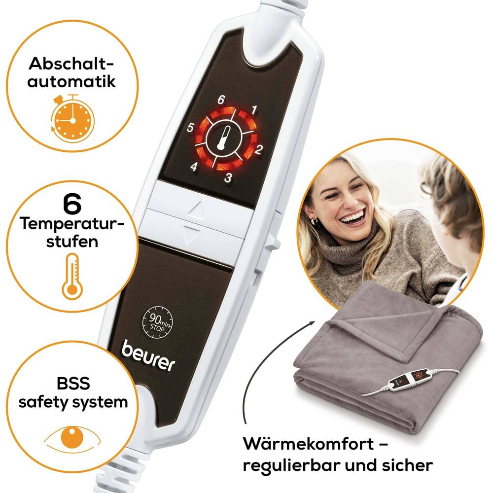 Beurer HD 150 XXL Cosy Heated blanket 150 W Grey