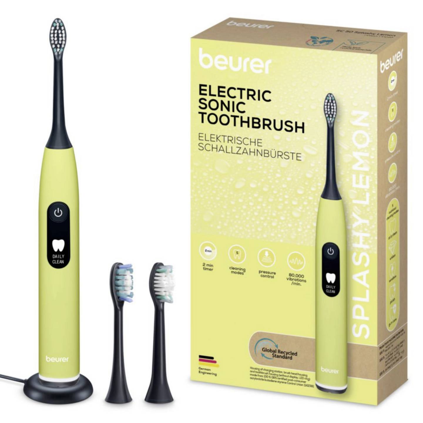 Beurer SC 50 splashy lemon 10517 Electric toothbrush Lemon