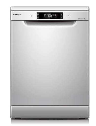 SHARP Freestanding Dishwasher 14 Place Settings 8 Programs 3 Baskets 3 Spray Arms A++ Stainless Steel – QW-MA814E-SS3