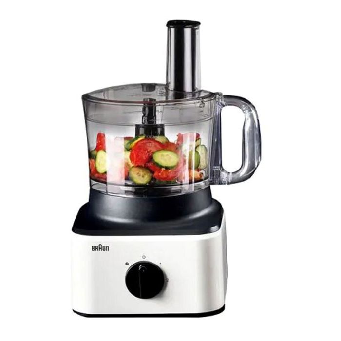 Braun Household Braun Food Processor 8 in 1 System, 750 Watts, 2.1 L Bowl Capacity, 1.8 L Blender Capacity, 2 Speed Button and Pulse, Chop, Slice, Grate, Whisk & Puree, White - FP 0132