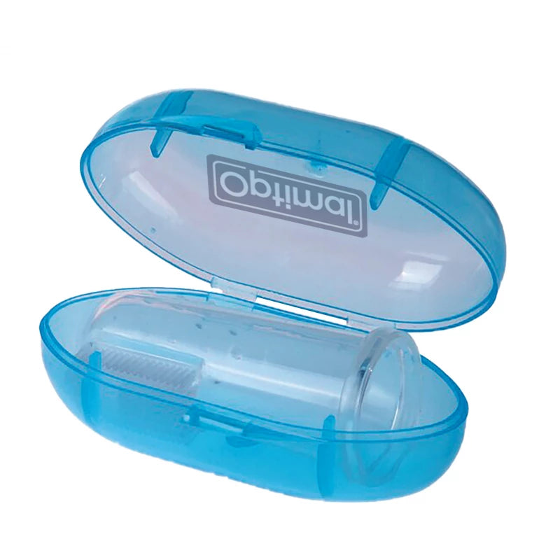 Optimal Baby Silicone Toothbrush, Ultra Soft, Soothes Teething Gums, Prevents Cavities
