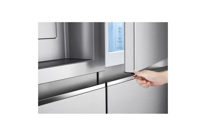 LG Door-in-Door™ ThinQ™ Side By Side 674 L Gross Capacity, Refrigerator UV Nano™, Linear Cooling™, ThinQ™ in Silver Color