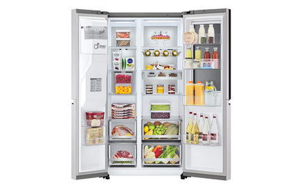 Side By Side Refrigerator, 598L Capacity with HygieneFRESH+™Silver Color