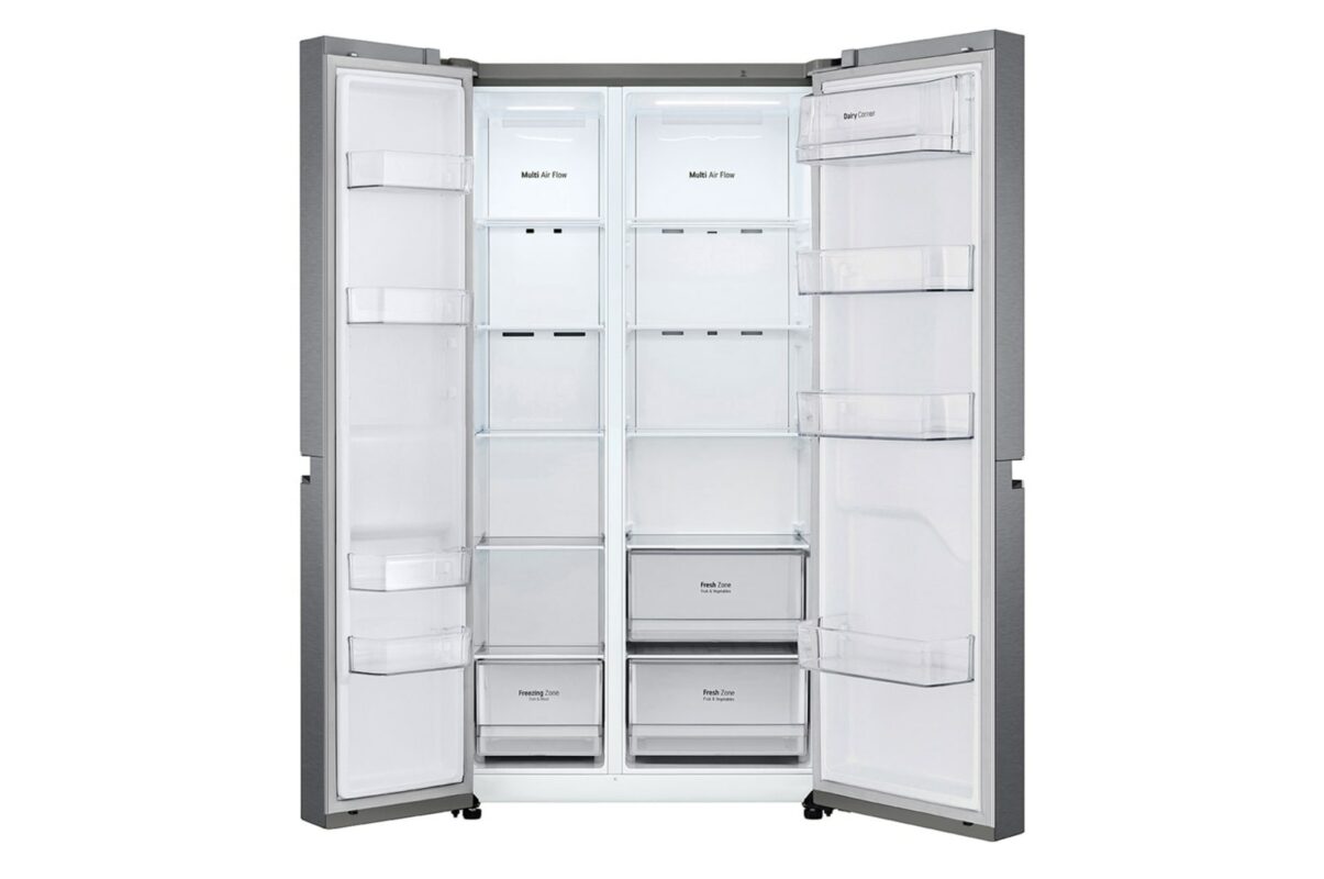 LG Side by Side Refrigerator 688 Liters A+ - Silver (GCB-287DVE.ADSPELF)