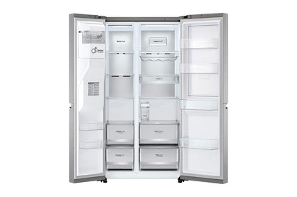 LG Door-in-Door™ ThinQ™ Side By Side 674 L Gross Capacity, Refrigerator UV Nano™, Linear Cooling™, ThinQ™ in Silver Color