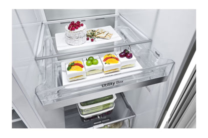 Side By Side Refrigerator, 598L Capacity with HygieneFRESH+™Silver Color