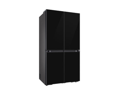 Samsung BESPOKE T Style Black Glass French Door Refrigerator (RF65DB90B022LV)