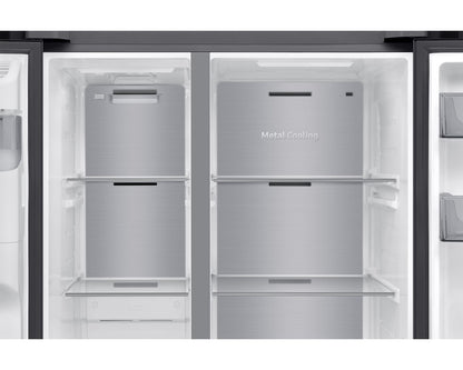 Samsung Bespoke AI Refrigerator SBS AI Energy Mode 617L - Side-by-Side Refrigerator - Black -