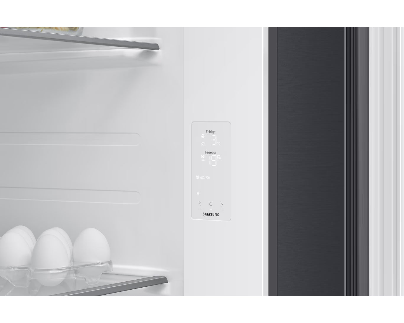 Samsung Bespoke AI Refrigerator SBS AI Energy Mode 617L - Side-by-Side Refrigerator - Black -