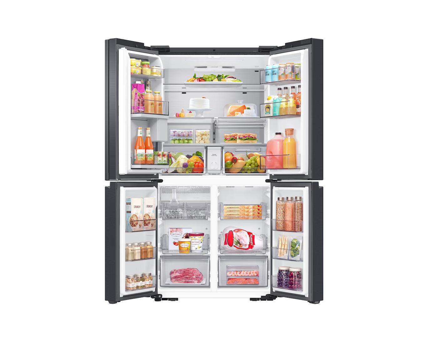 Samsung RF9000 T Style French Door Refrigerator with 21.5" Family Hub - 636L - (RF65DG9H0EB1EU)