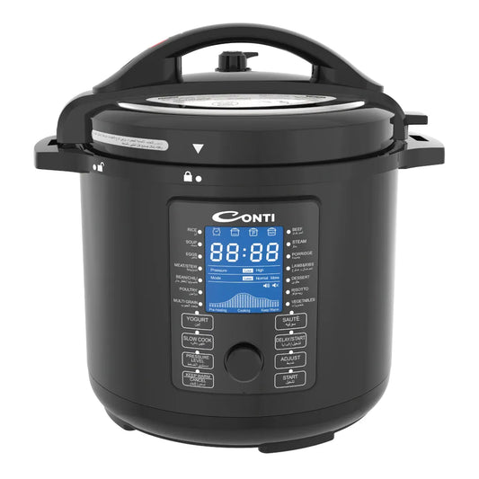 Conti EPC08A004-BK Electric Pressure Cooker – 8L Capacity, 1200W Power, LED Touch Control, 15 Preset Menus