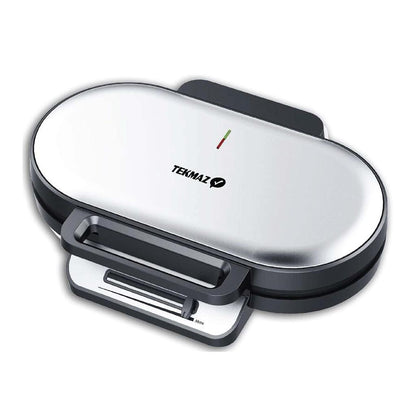 TEKMAZ Waffle and Crepe Maker – (1200W, Black &amp; Stainless Steel)