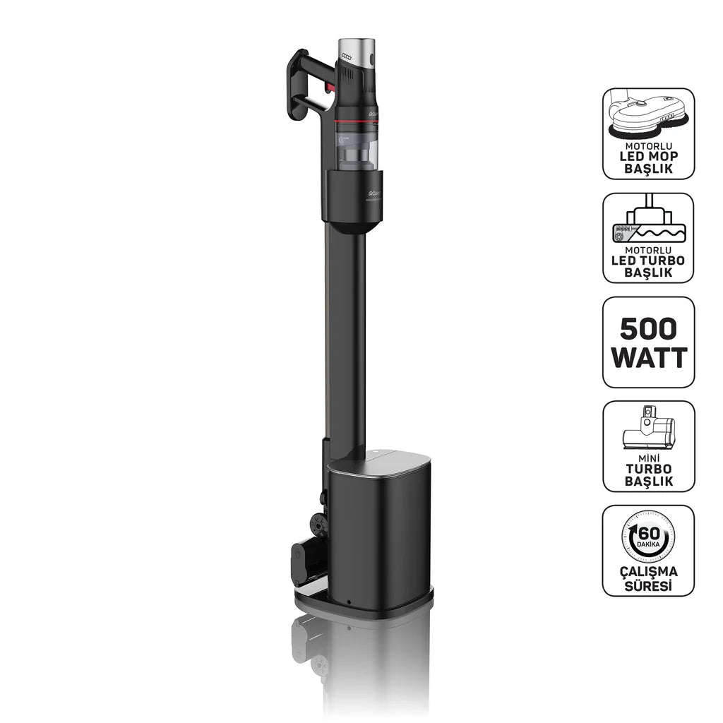 Arzum MagiClean FlexBin AR4211 Cordless Upright Vacuum Cleaner with Automatic Vacuum Station