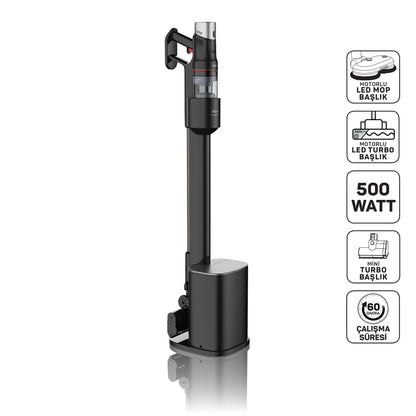 Arzum MagiClean FlexBin AR4211 Cordless Upright Vacuum Cleaner with Automatic Vacuum Station