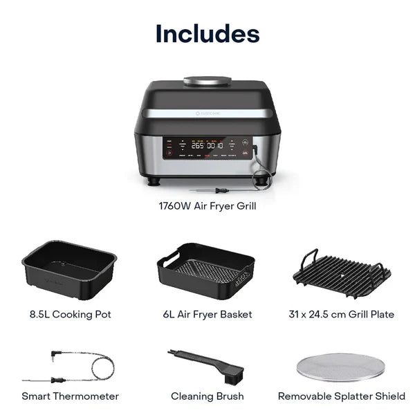 NUTRICOOK Smart Indoor Grill & Air Fryer XL