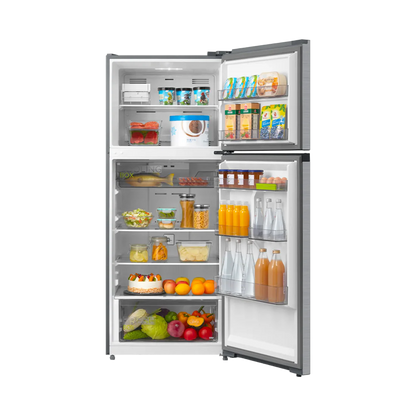 Midea Top Mount Refrigerator– 413L – Stainless Steel – (MDRT580MTE46D)