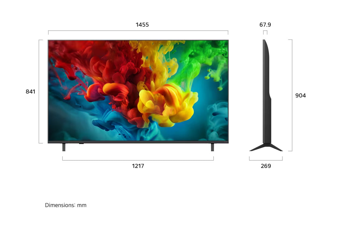 65 inch LG QNED evo AI Mini LED QNED84 4K Smart TV 2026