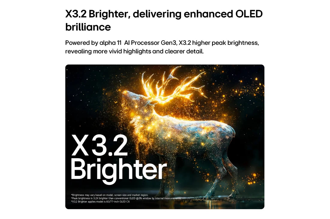 77'' LG OLED evo AI C6 4K Smart TV with Alpha 11 AI Processor Gen3 2026