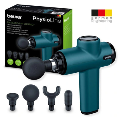 Beurer Compact Massage Gun - 5 Speeds, 4 Attachments