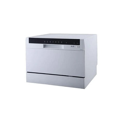 MIDEA Counter Top Dishwasher 6 Sets 7 Programs A+ - Silver WQP6-3602F