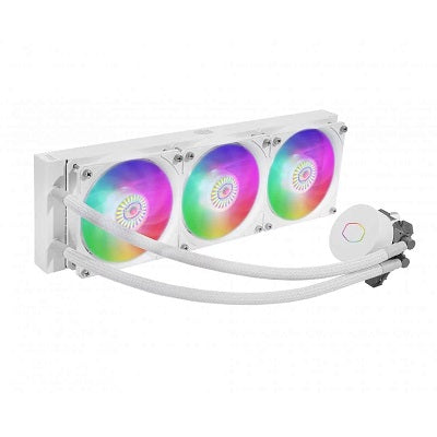 Cooler Master MasterLiquid ML360L ARGB V2 CPU Liquid Cooler,New 3RD GEN Dual Chamber Pump,SickleFlow120 ARGB LGA1700 Support 12th Gen-White