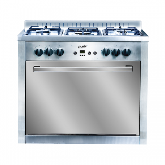 Samix Gas Cooker Modern Stainless Steel Mirror 60*90 cm