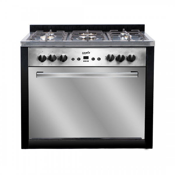 Samix Gas Cooker modern black mirror 60*90cm
