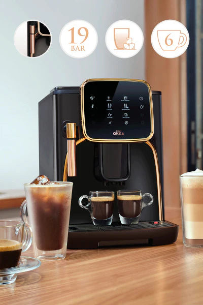 Arzum Okka Espresso Pro Fully Automatic Espresso Machine OK0030 - Silver
