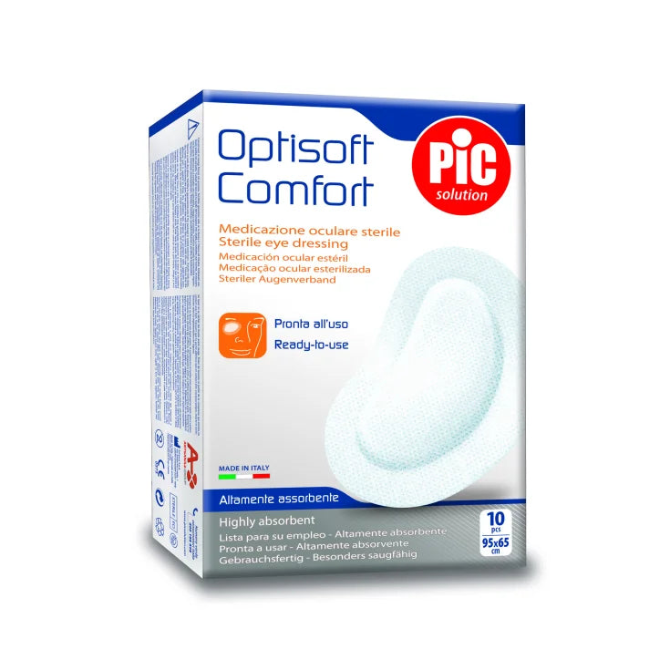 PIC SOLUTION Optisoft Confort Adhesive Eye Pad Pic 10 Pieces