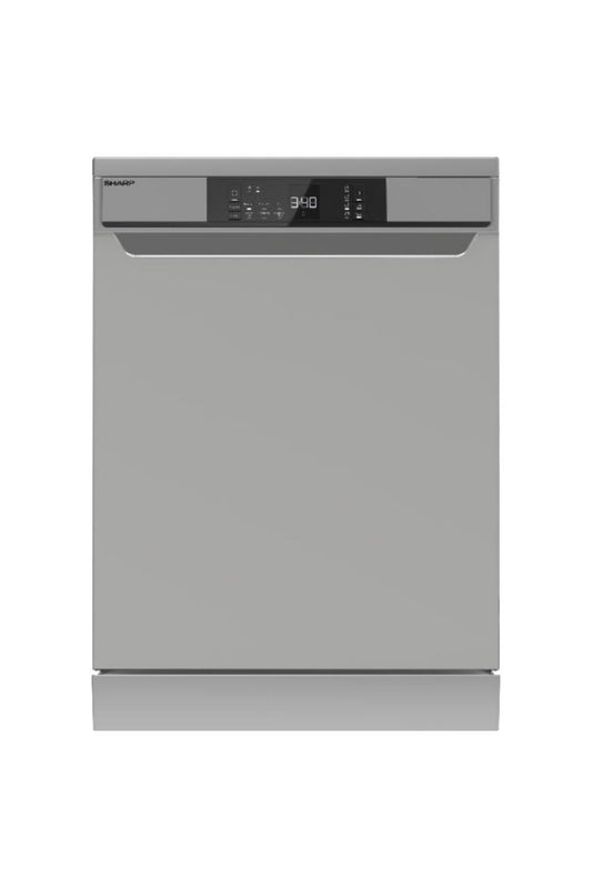 SHARP Freestanding Dishwasher 15 Place Settings 6 Programs 3 Baskets 3 Spray Arms A++ Stainless Steel – QW-V615AS-SS3