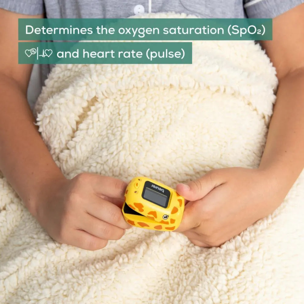 Beurer Pulse Oximeter PO 13 Kids - Finger Oxygen Saturation Monitor for Children